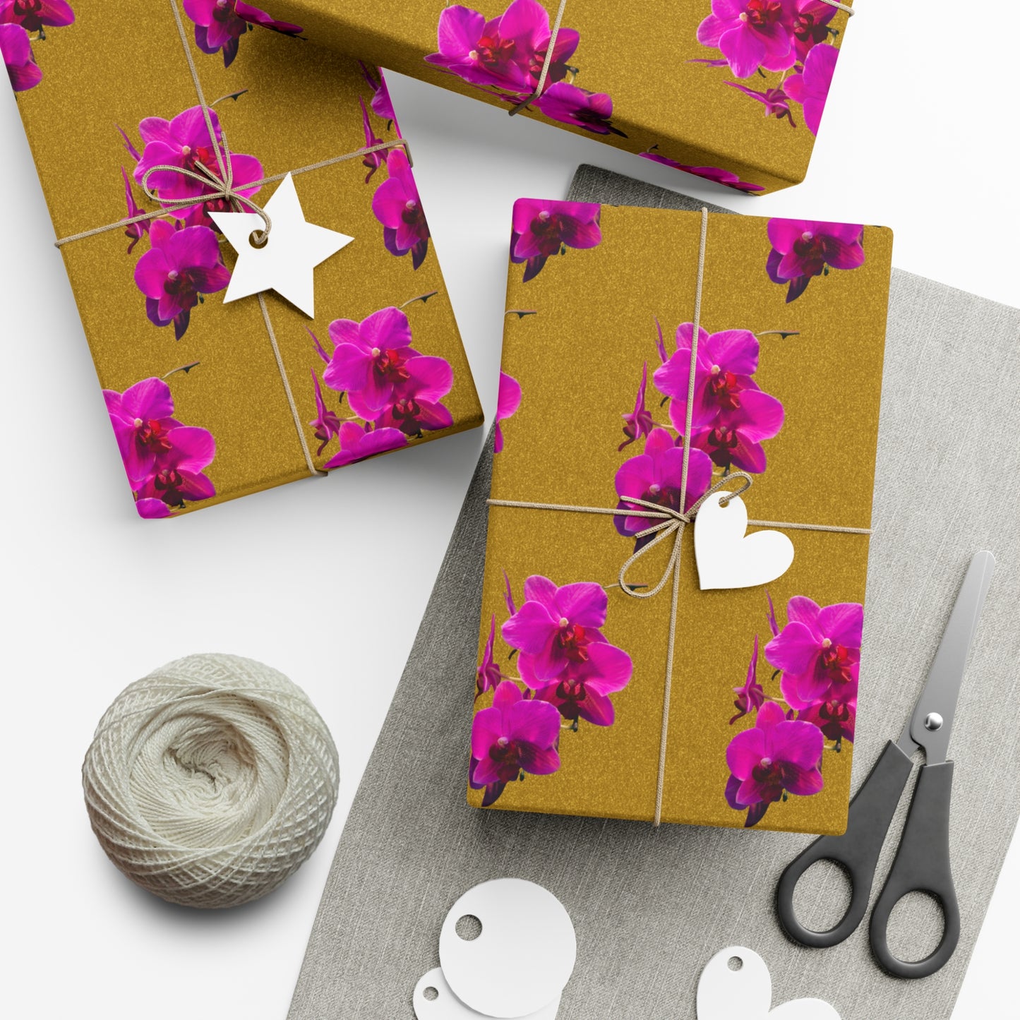 Gift Wrap Papers, Purple Orchids / Gothic