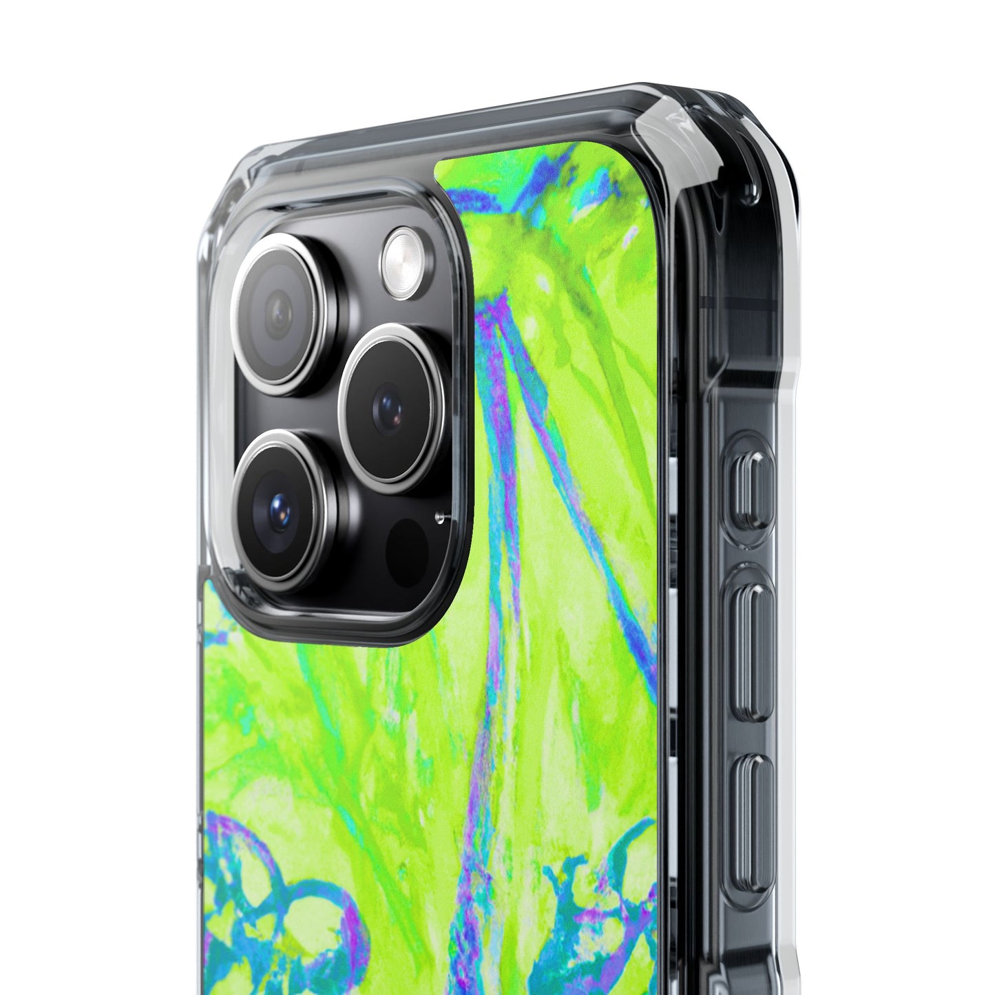 Tropical Doodles/Lime Magnetic Clear Phone Case, Many Models