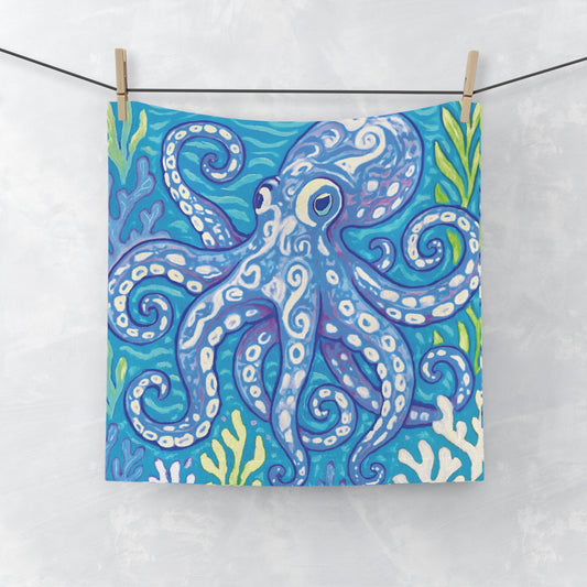 Face Towel - Blue Kracken Joe