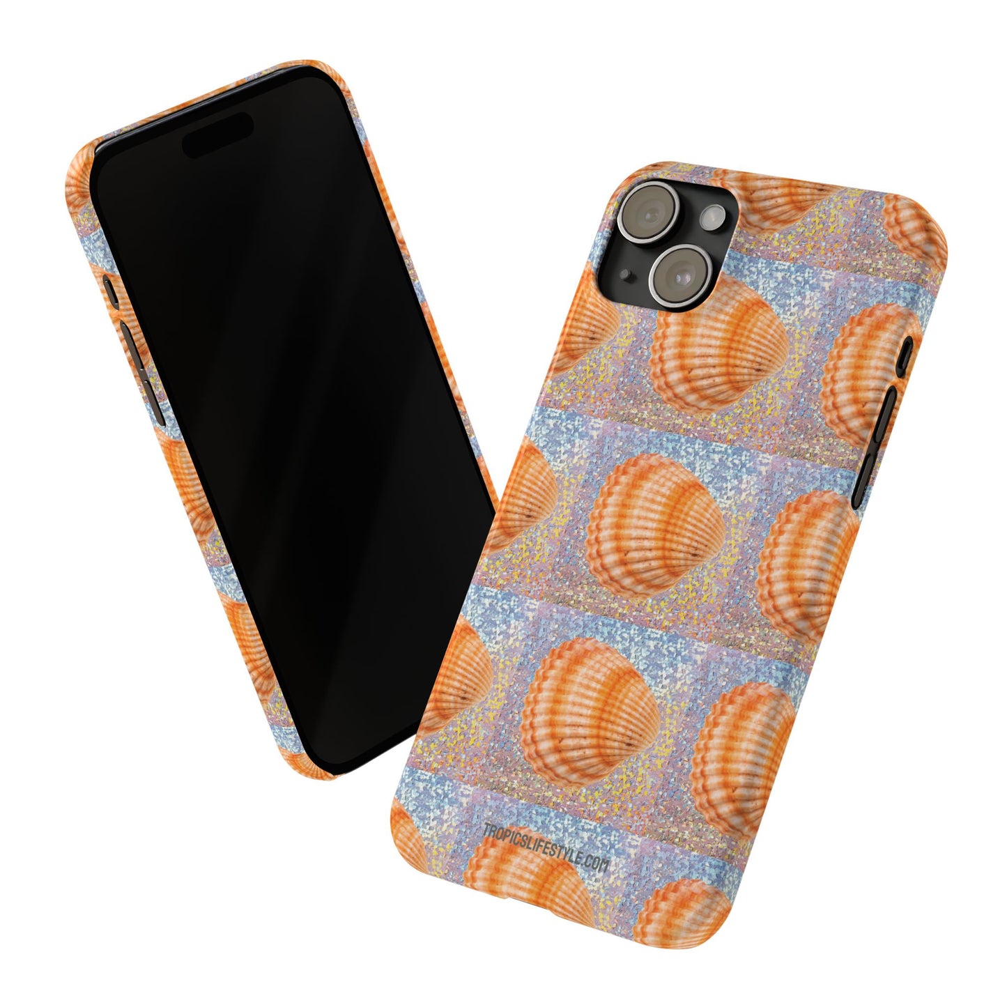 Slim Phone Cases - Disco Orange Scallop