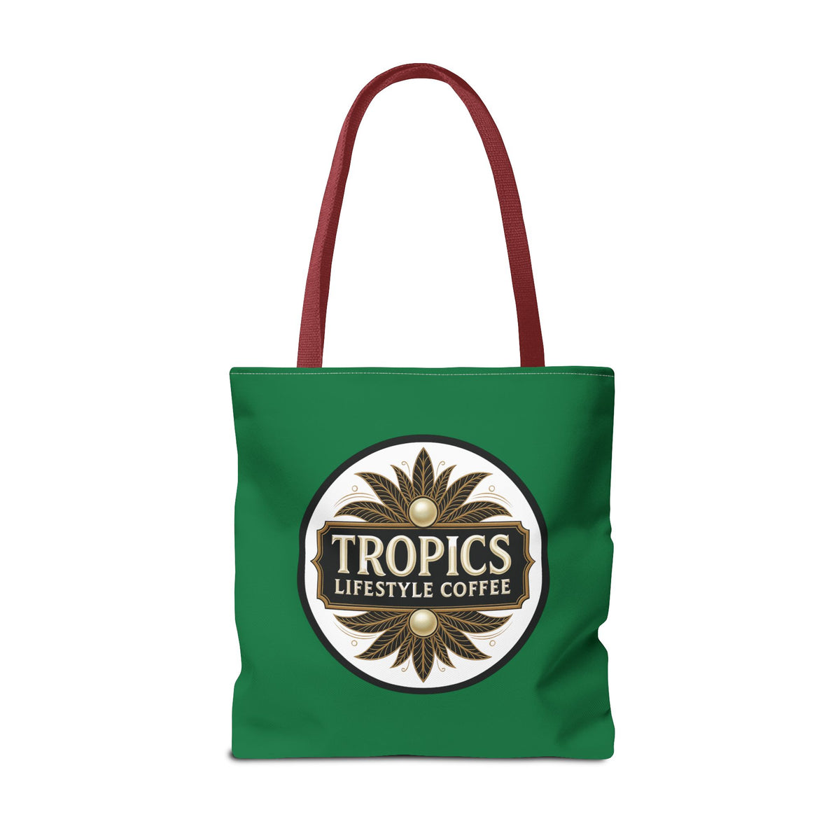 Tropics Lifestyle Coffee Tote Bag - 3 Sizes / Dark Green