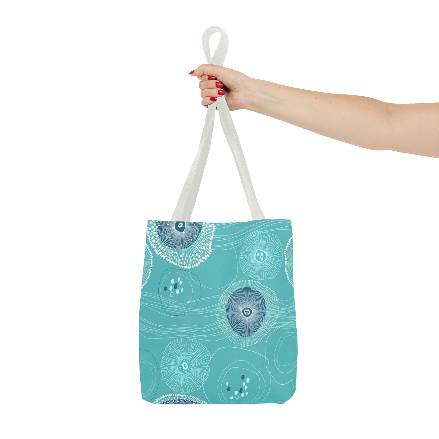 Plankton Drift Teal Tote Bag - 3 Sizes