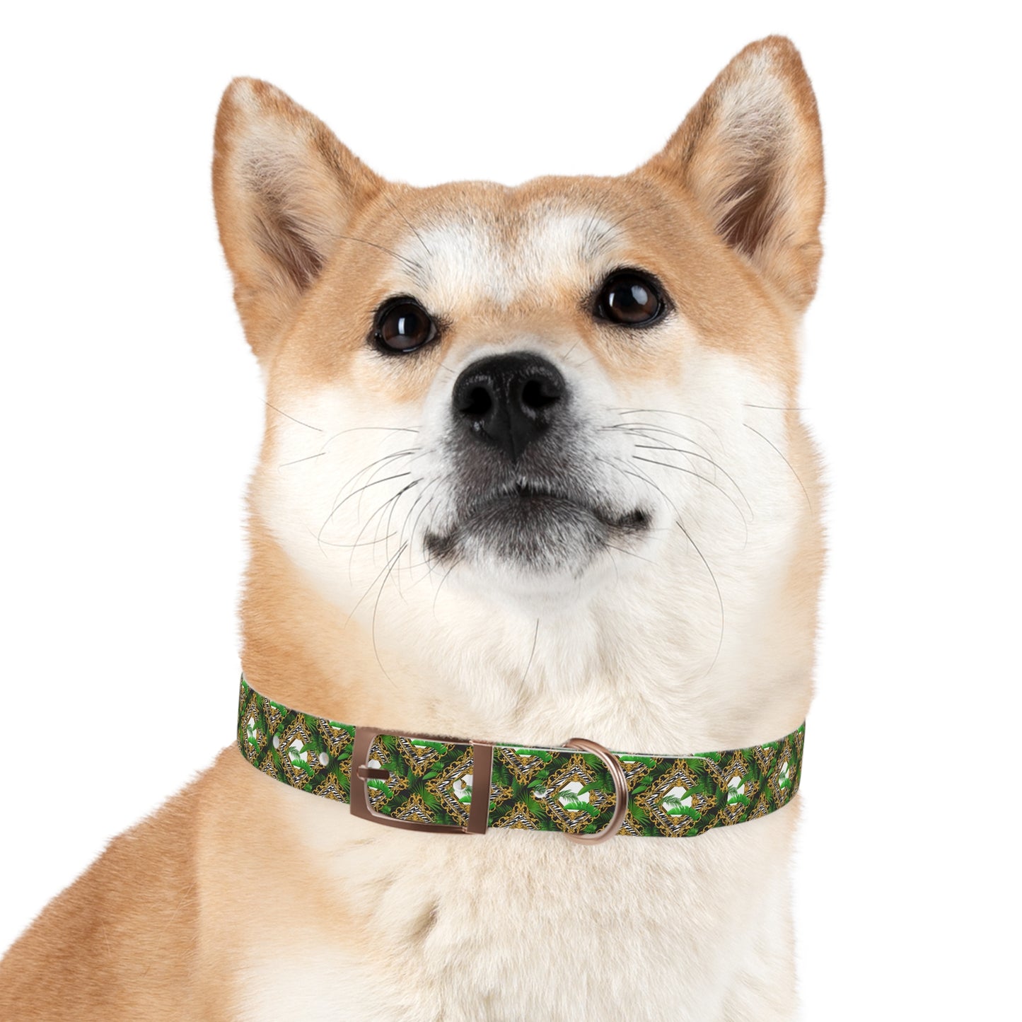 Dog Collar - Jungle Luxe White