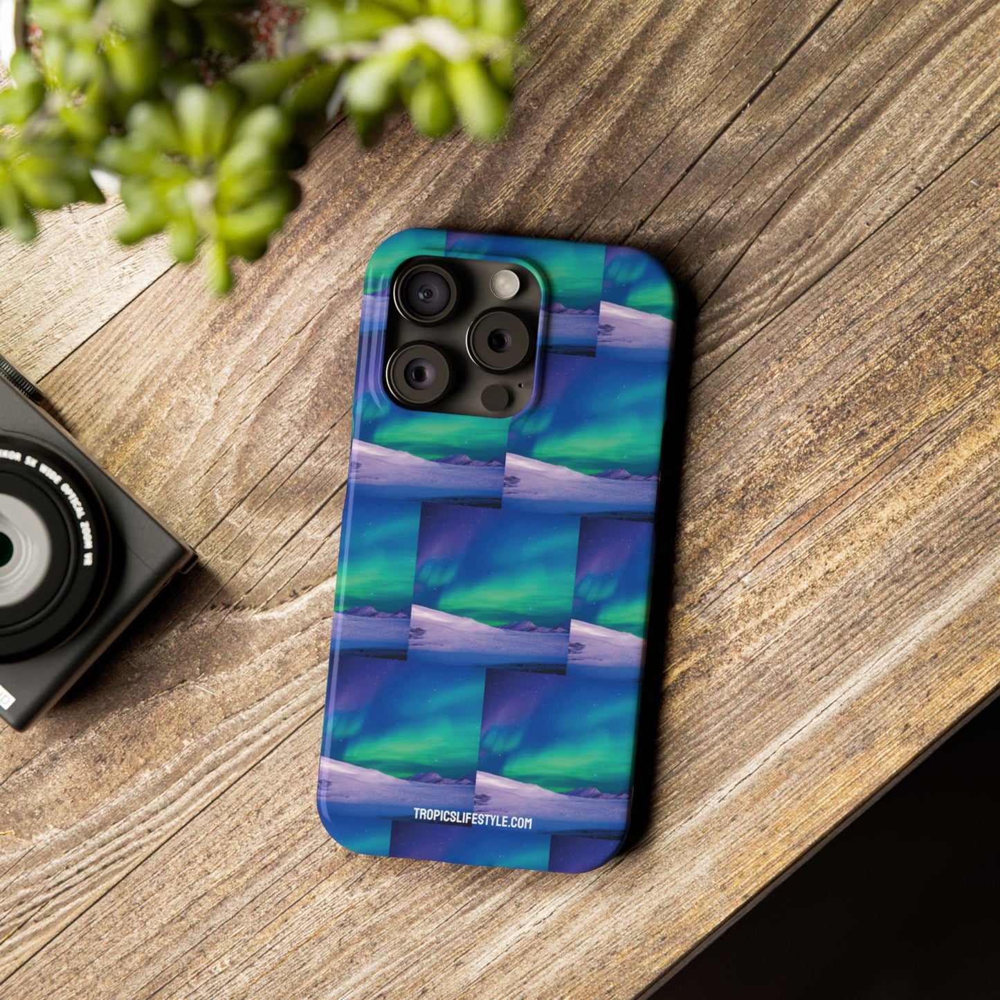 Slim Phone Cases - Cold Ocean Lights, Peacock