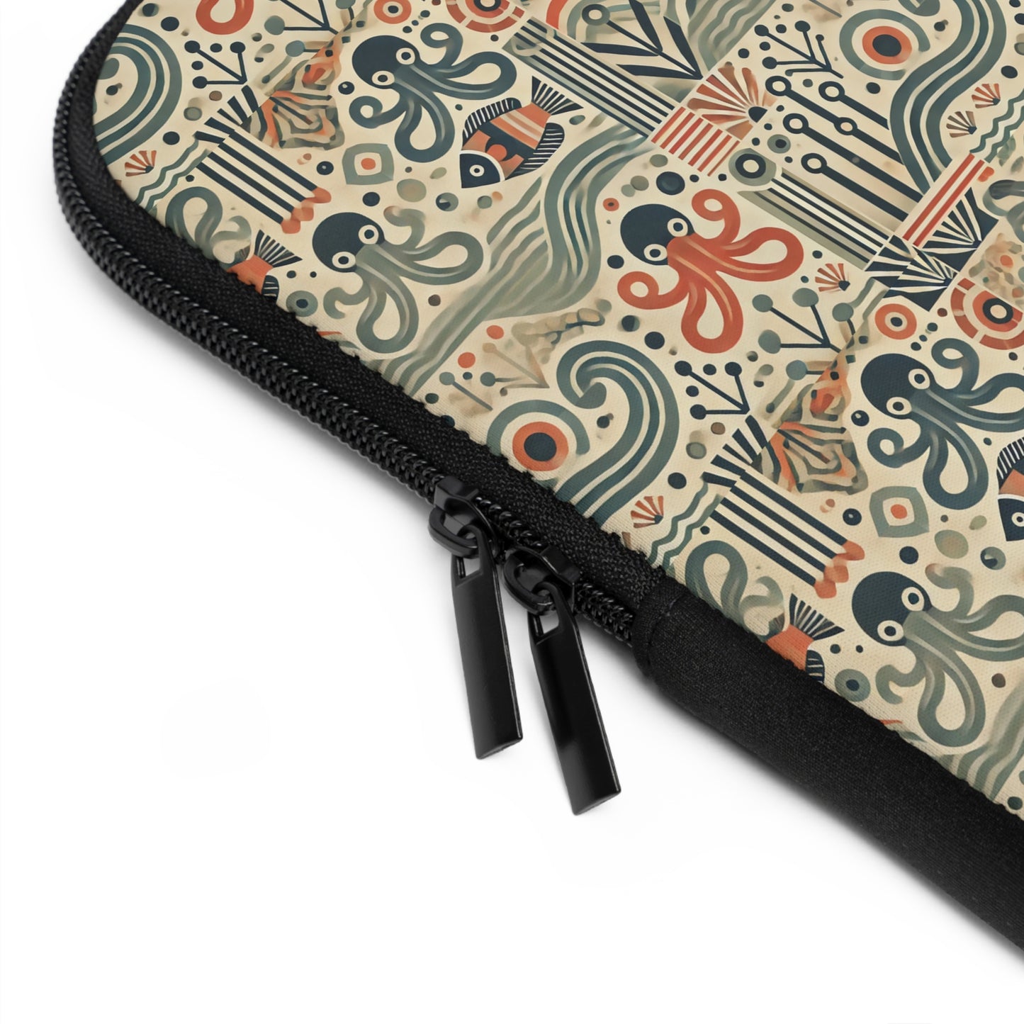 Tropical Laptop Sleeve, 5 Sizes - Perfect for Beach Lovers & Students / Mid-Century Octopus