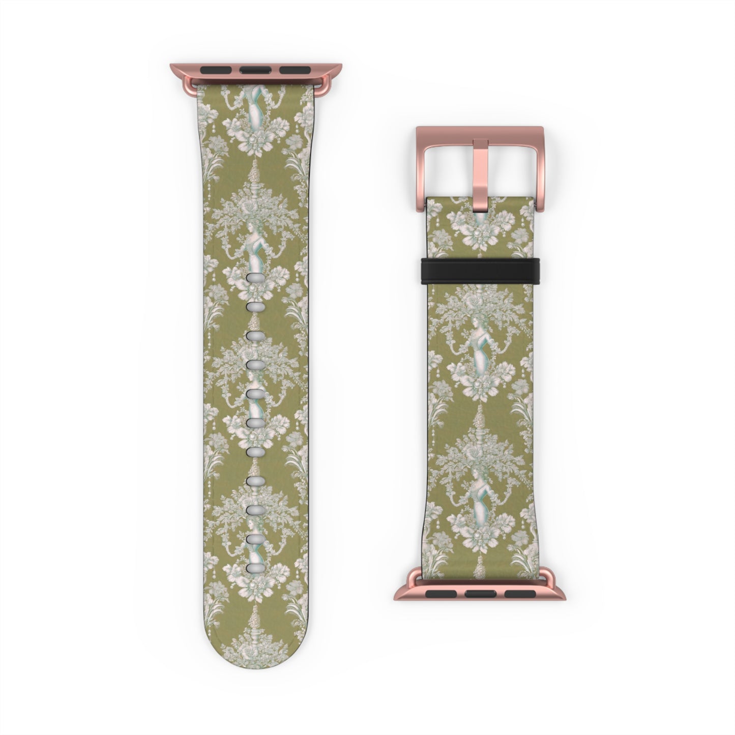 Apple Watch Band - Pearl Lady Toile, highland green