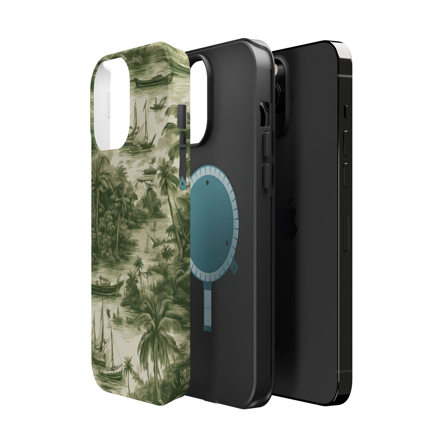 Magnetic Tough Cases, Tropical Toile #1, Green, Various Models