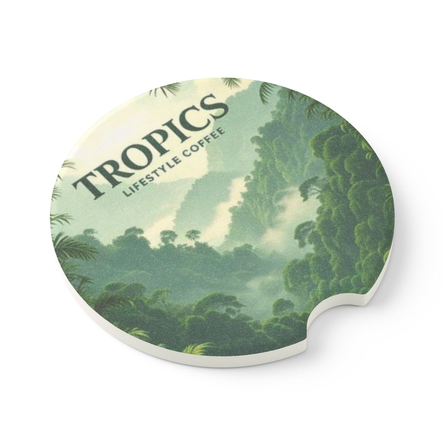 Soapstone Car Coaster - Tropics Lifestyle Coffee, Rainforest Mist