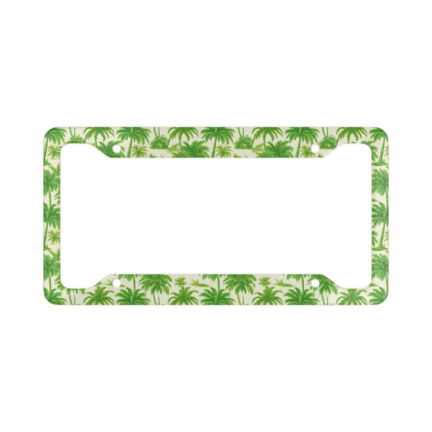 License Plate Frame - Playful Palms Toile