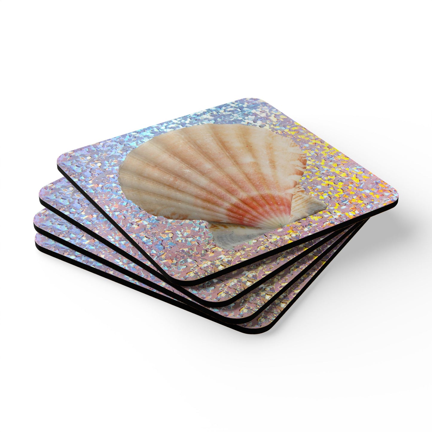 Four-piece Coaster Set - Disco Scallop