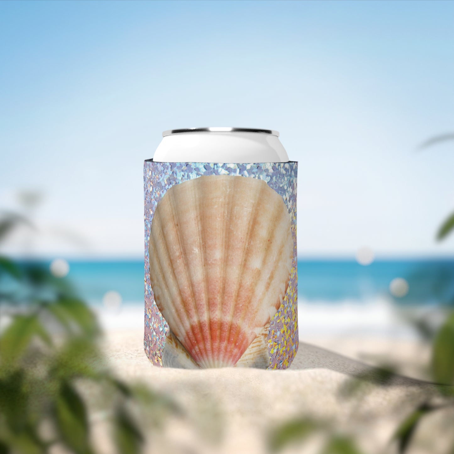 Disco Scallop Shell Can Cooler Sleeve - Perfect for Outdoor Picnics