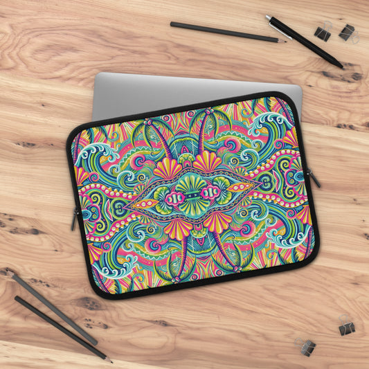 Tropical Laptop Sleeve, 5 Sizes - Perfect for Beach Lovers & Students / Kaleido Bay