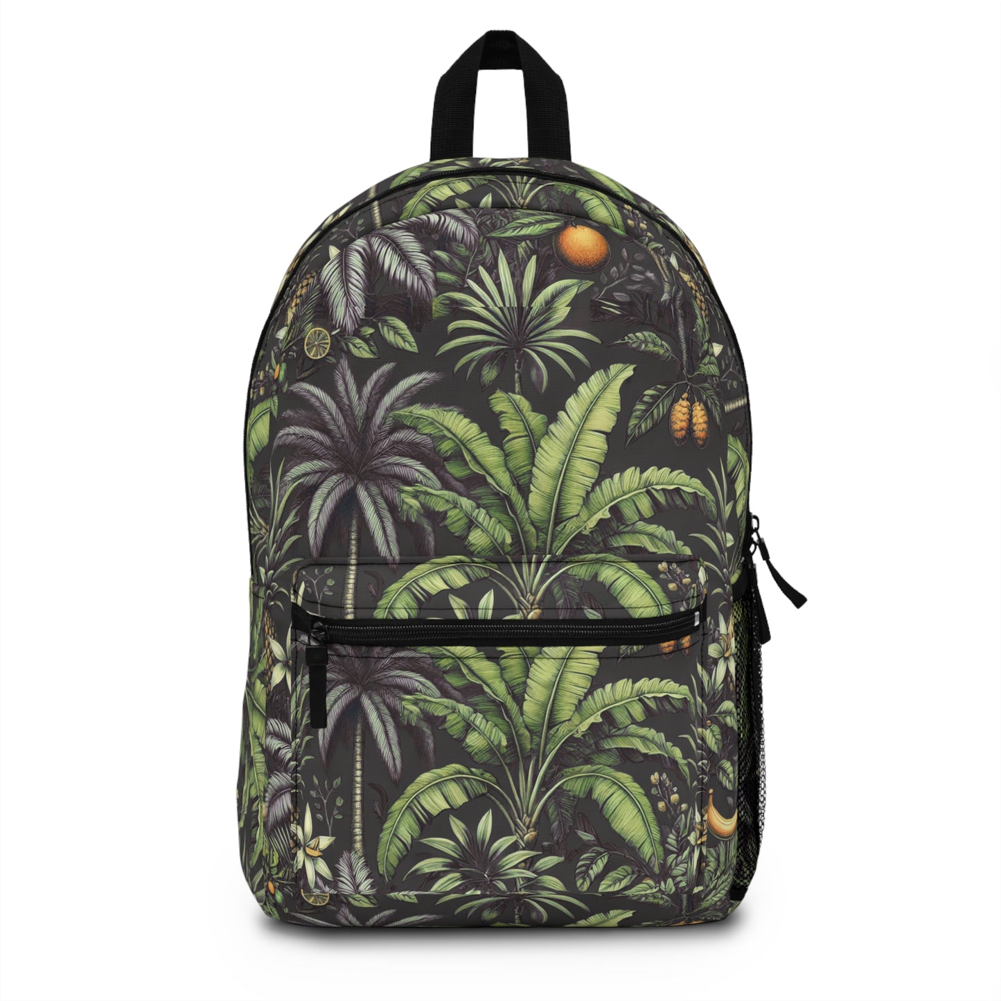 Tropical Backpack  / Tropical Fruit, Black