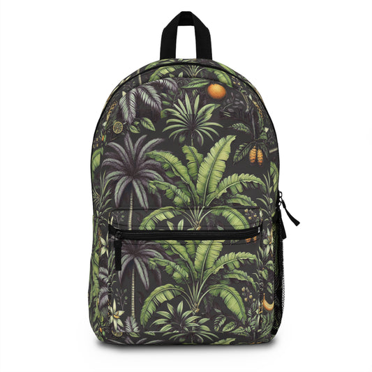 Tropical Backpack  / Tropical Fruit, Black