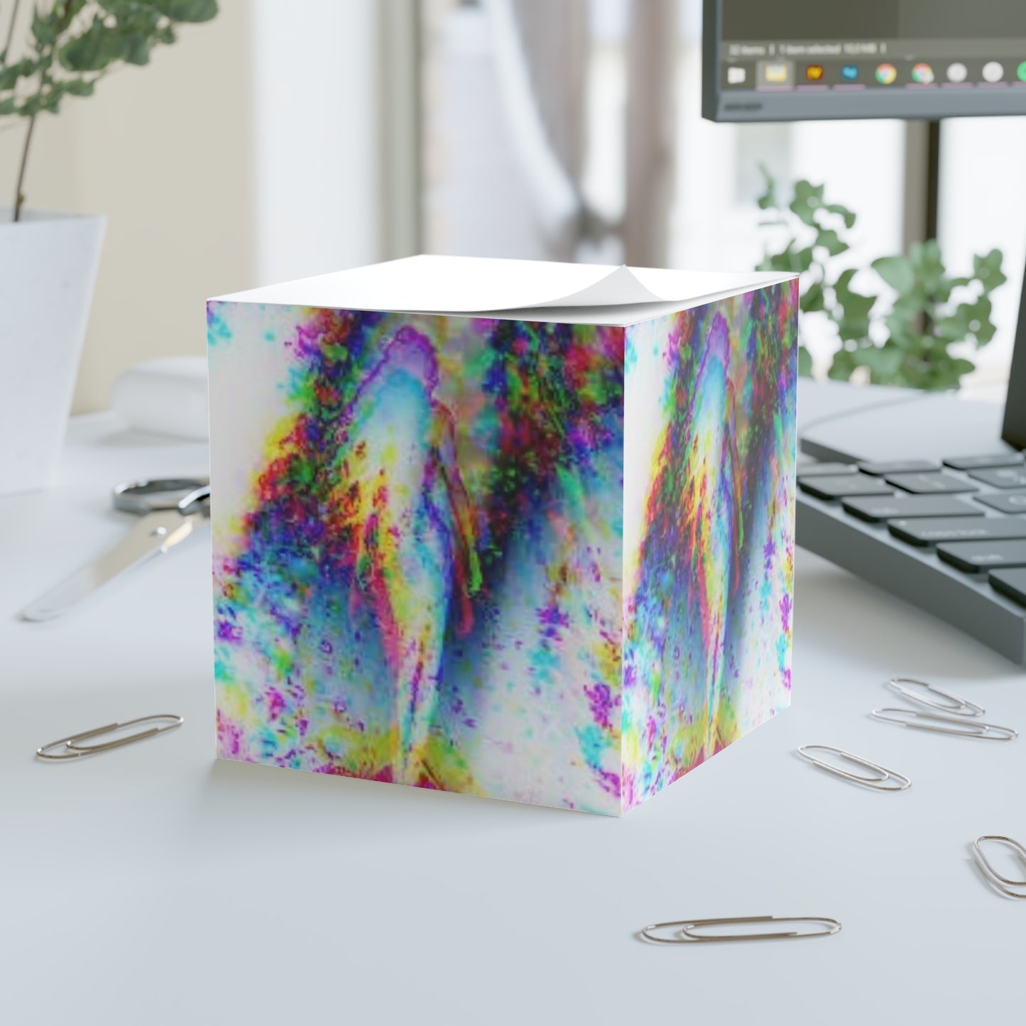 Note Cube - Solo Mermaid, Rainbow Trace