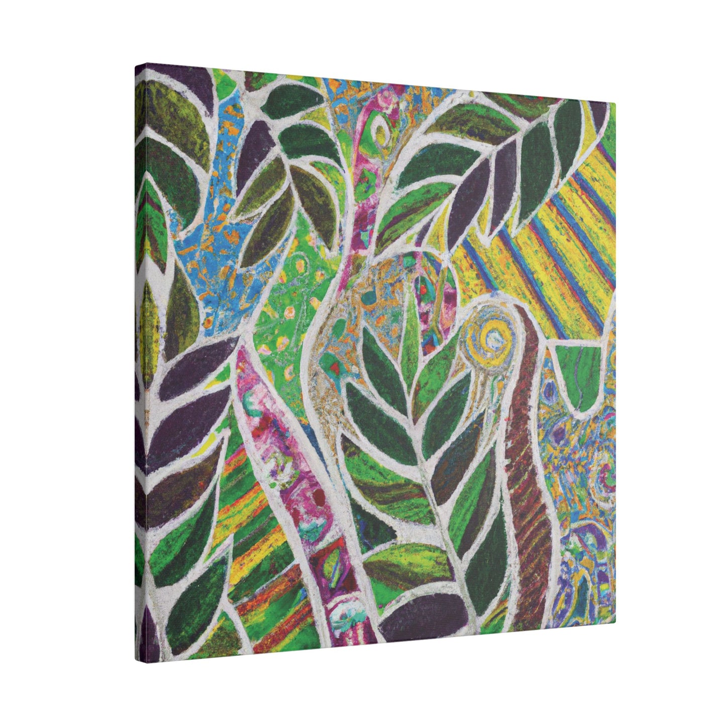 Tropical Canvas Artwork - Stretched Canvas Print, Many Sizes / Amazon Whimsy