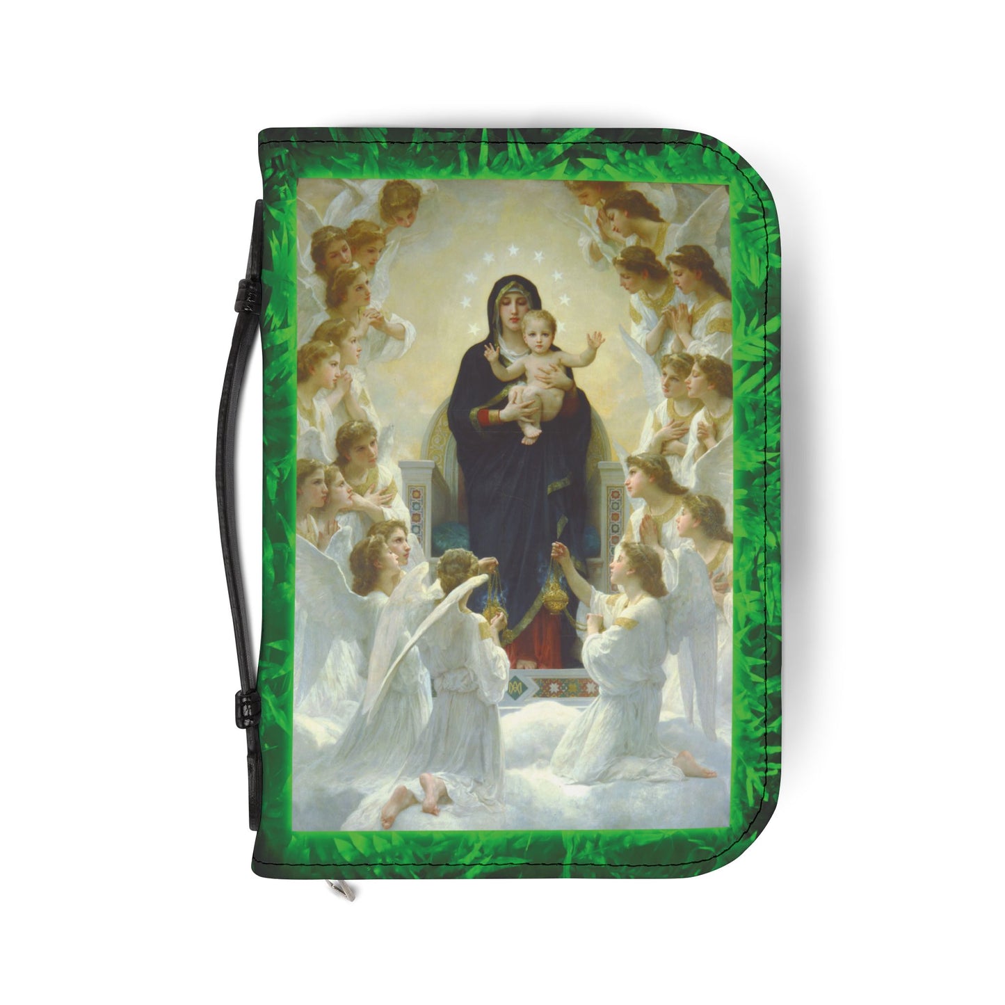 Tropical Glow Bible Cover, Our Lady of Angels / Floral Bible Protector, Christian Church Accessories