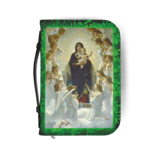 Tropical Glow Bible Cover, Our Lady of Angels / Floral Bible Protector, Christian Church Accessories