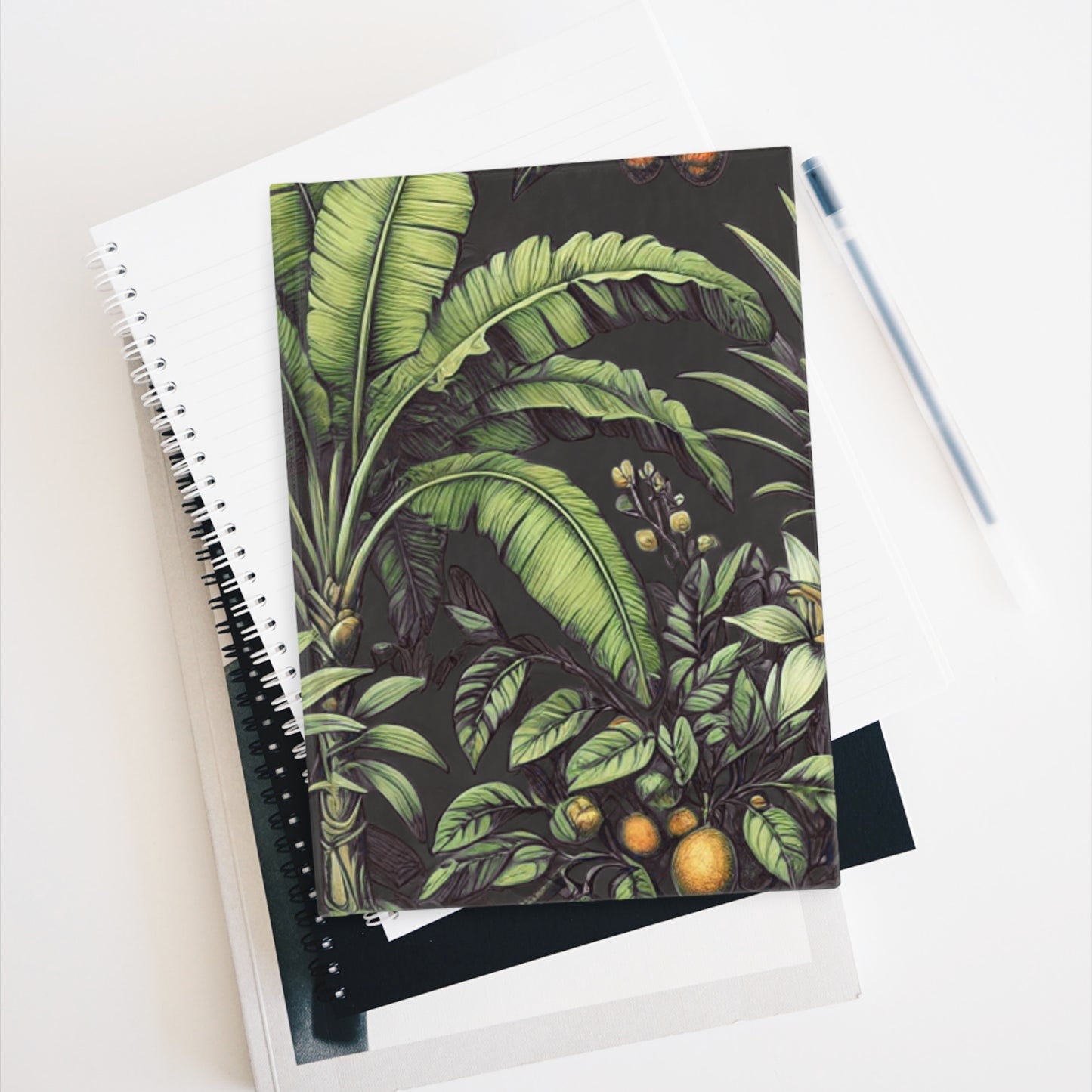 Tropical Fruit/Black Journal - 5" x 7"