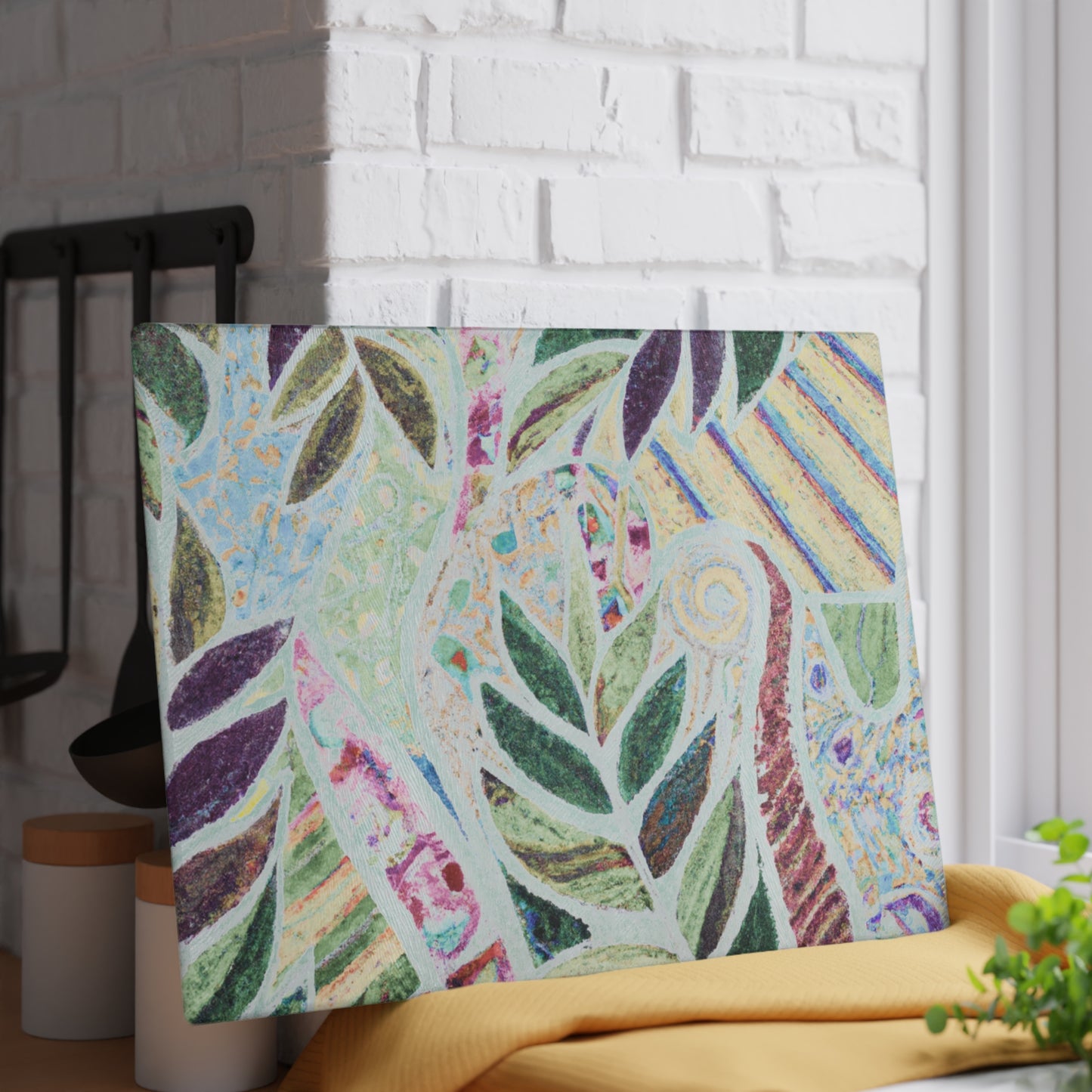 Glass Cutting Board, 2 sizes - Amazon Whimsy, Vintage