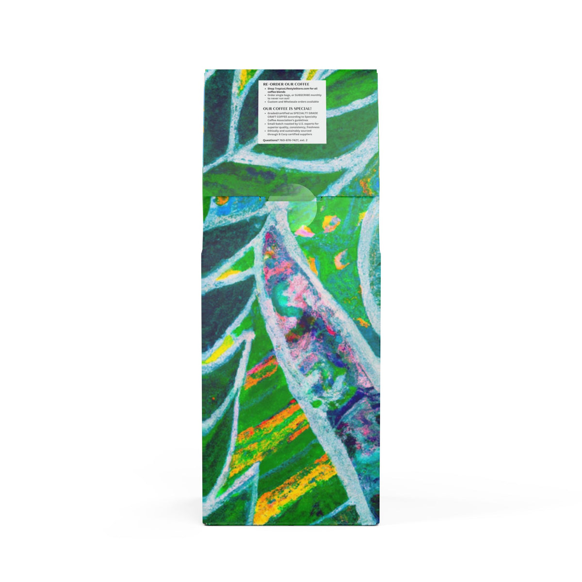 Rainforest Mist™ Single Origin DECAF (Medium Roast), Specialty Grade Craft Coffee / Amazon Whimsy, Green