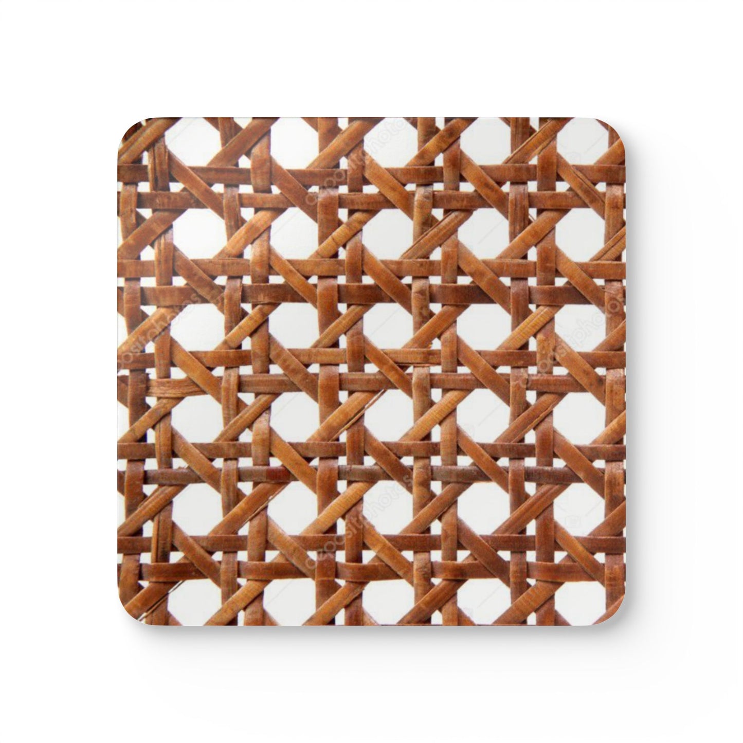 Coaster Set -  Brown Beach Chair Wicker