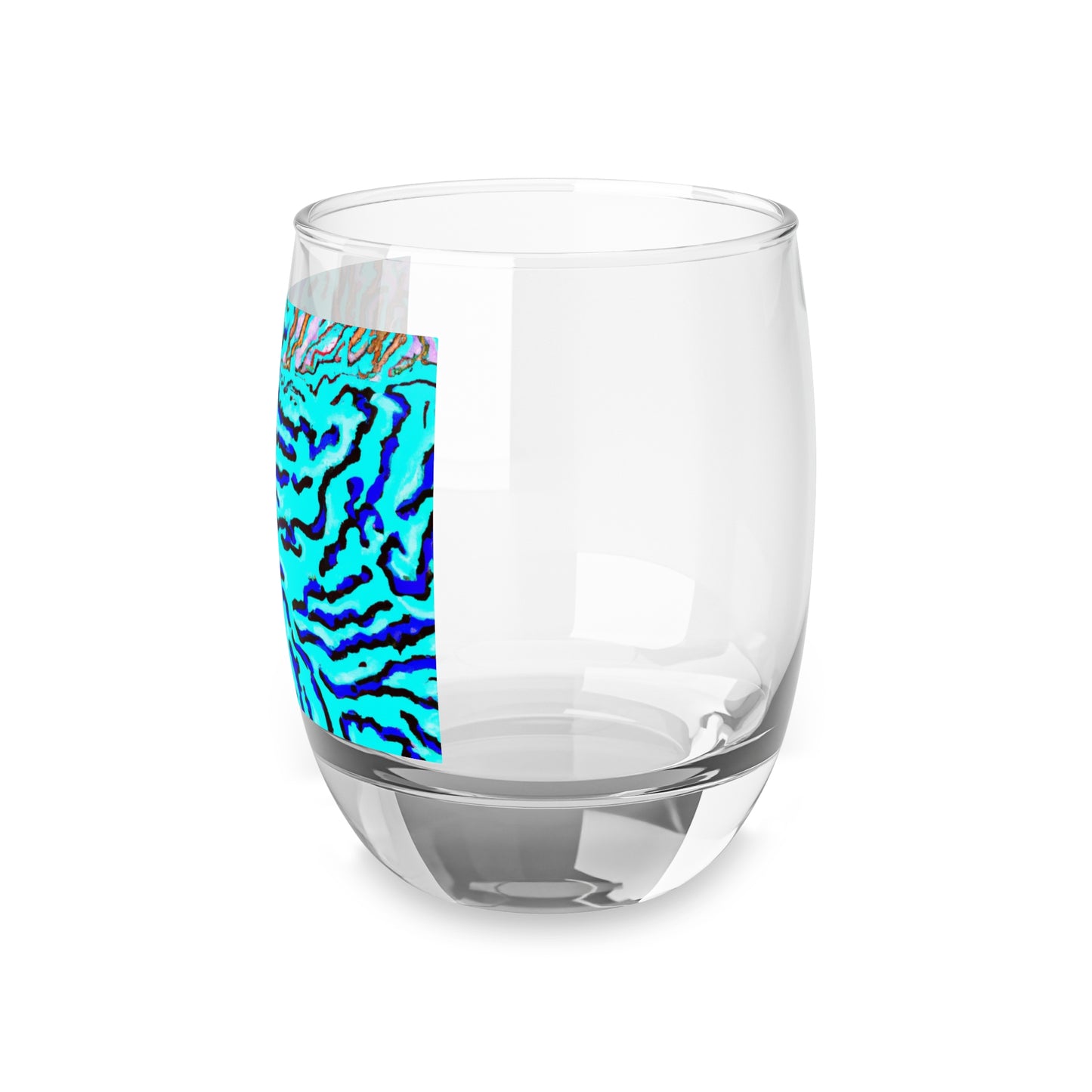Whiskey Glass, Wild Coral Reef/Turquoise