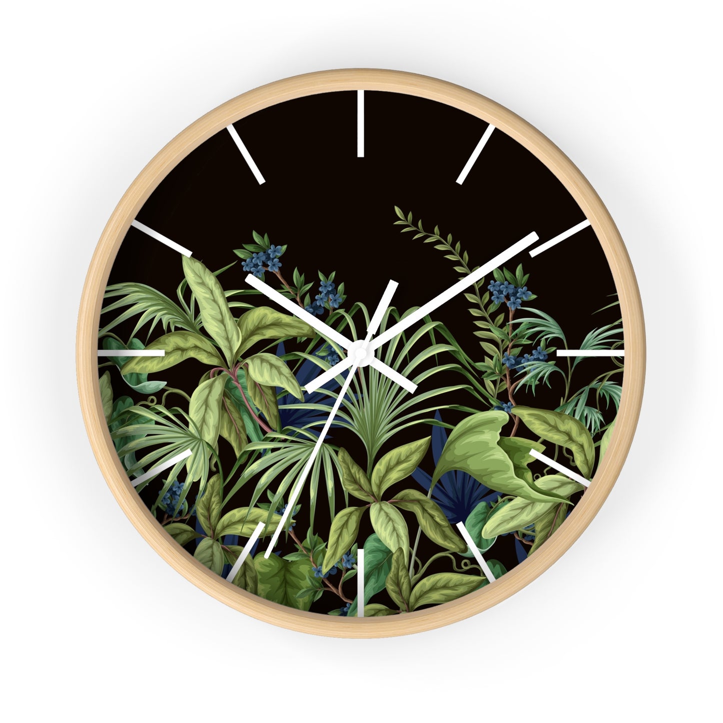 Midnight Jungle Wall Clock - Perfect for Tropical Lifestyle Lovers