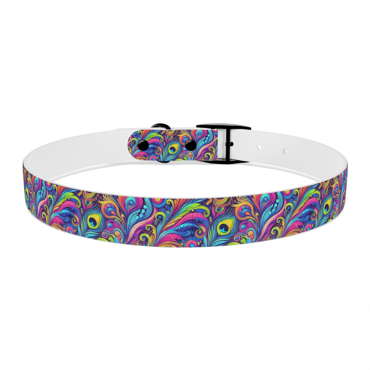 Tropical Dog Collar - Fun and Playful Pet Accessory / Feather Currents Pop