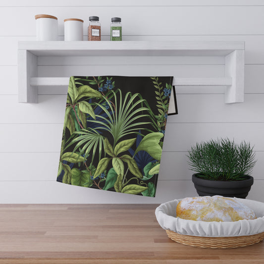 Tea Towels (cotton, poly), Midnight Jungle