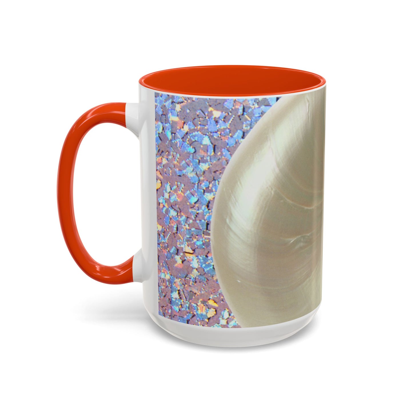 Colorful Mugs (11oz, 15oz), Disco White Nautilus Macro