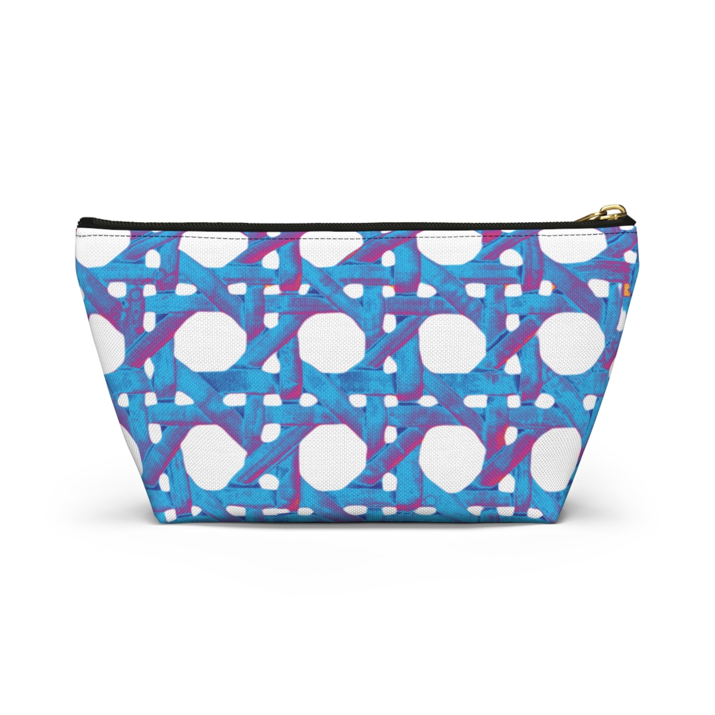 Tropical Accessory Pouch, 2 sizes | Makeup Bag | Perfect for Travel & Everyday Use / Beach Chair Wicker, Turquoise Pop