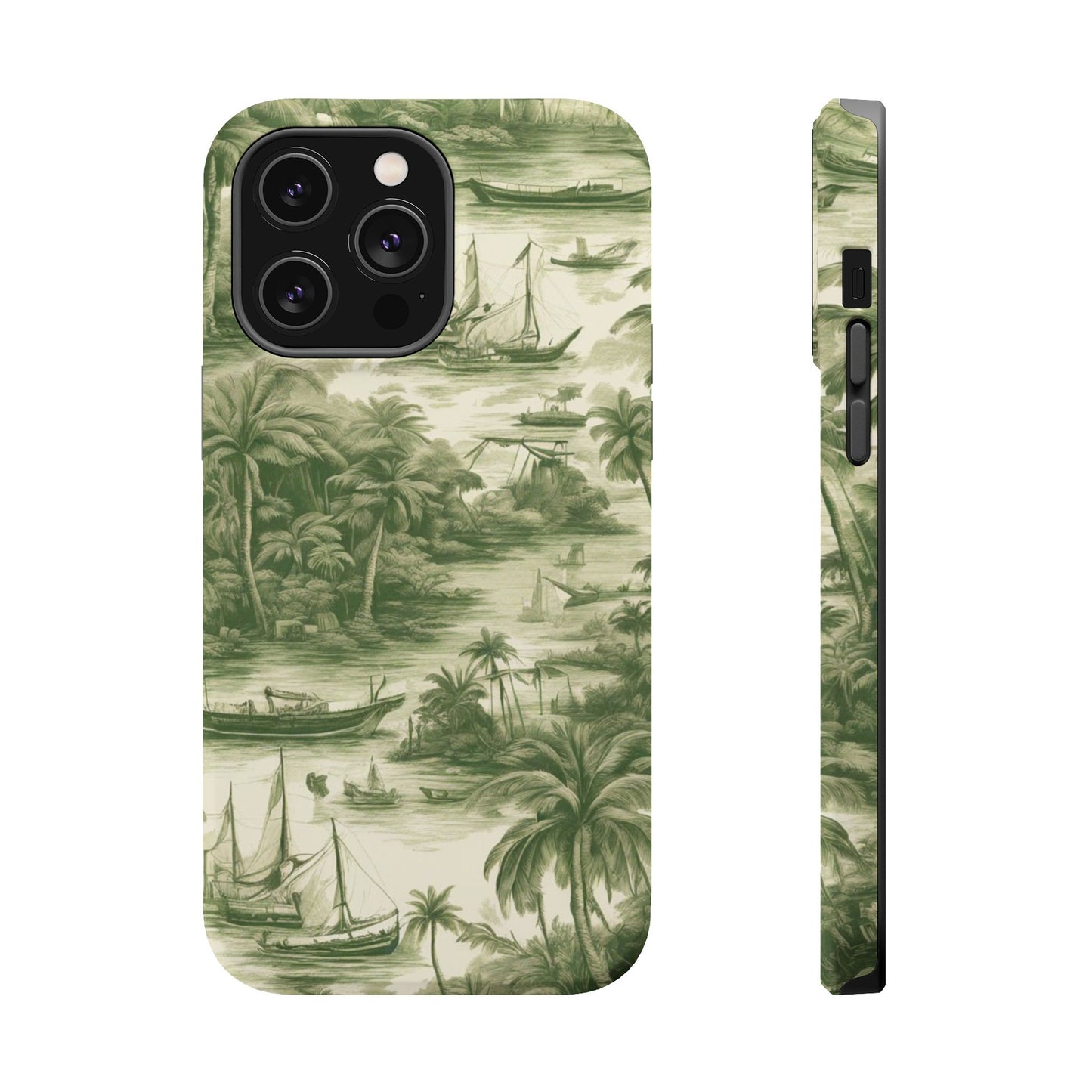 Magnetic Tough Cases, Tropical Toile #1, Green, Various Models