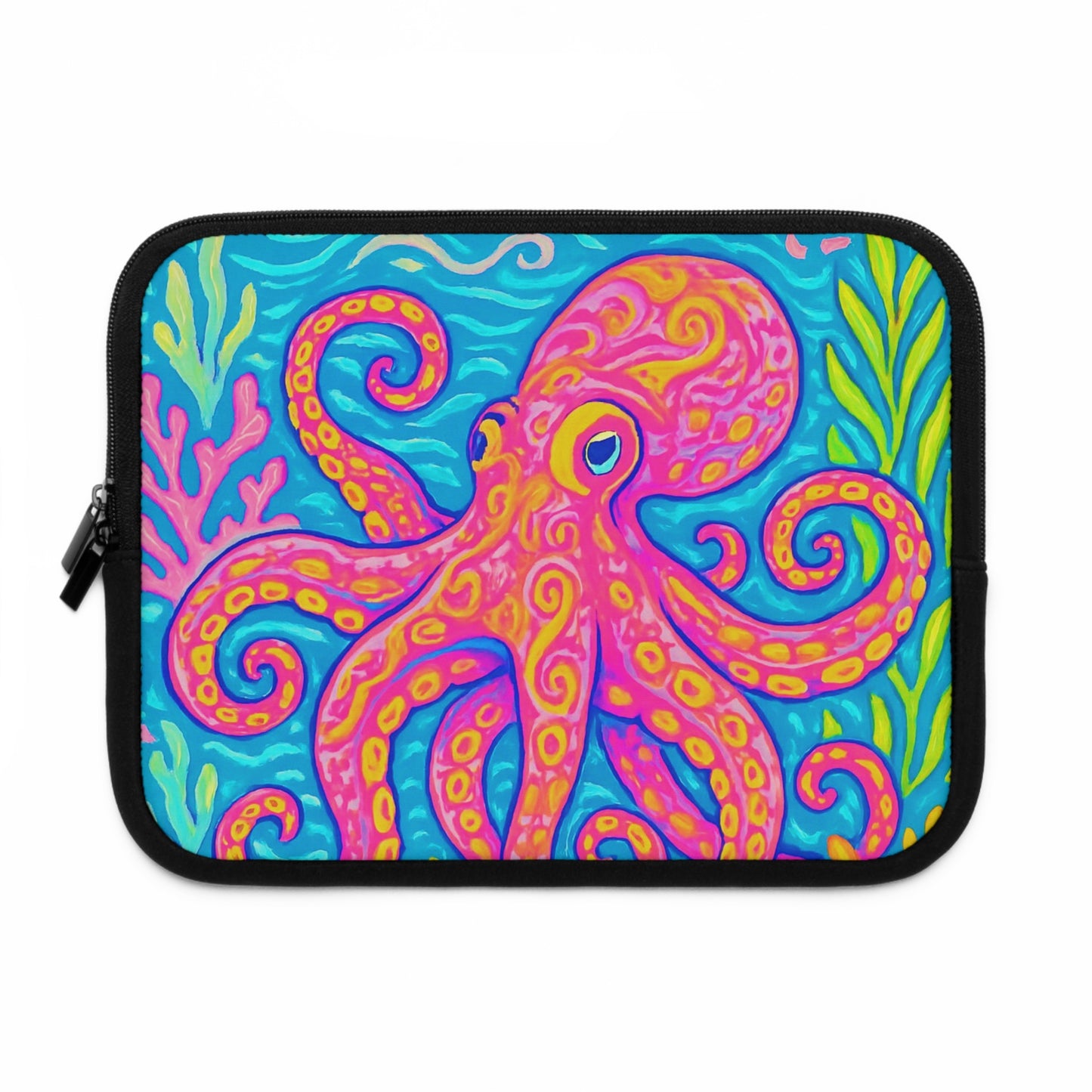 Tropical Laptop Sleeve, 5 Sizes - Perfect for Beach Lovers & Students / Octopus Kraken Joe