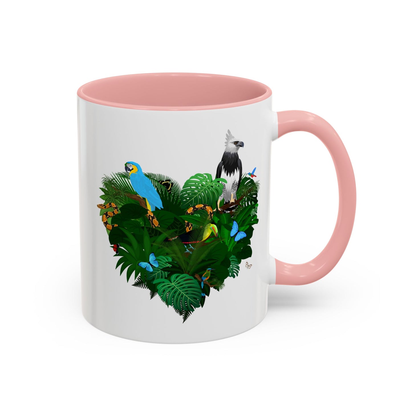 Accent Coffee Mug | Tropical-Inspired Drinkware / Rainforest Love