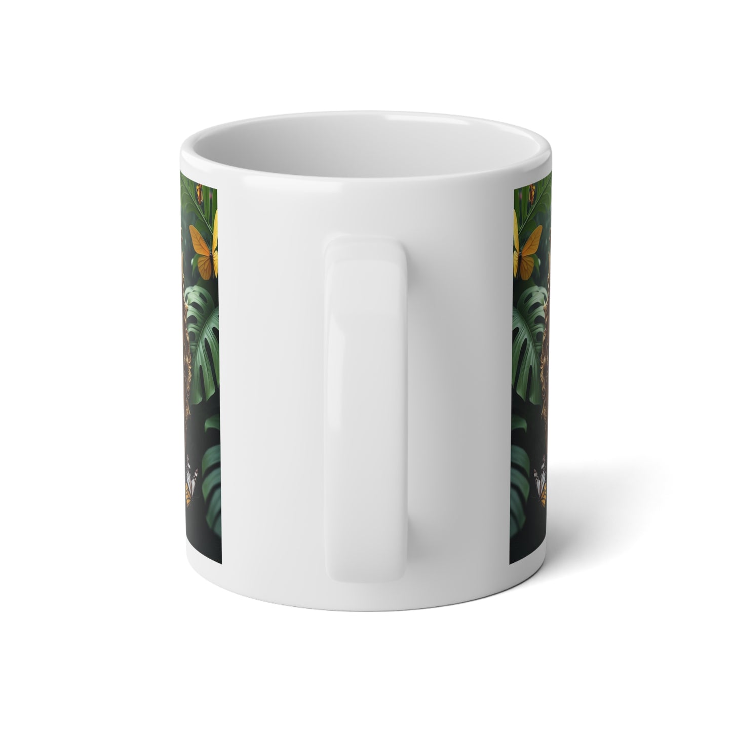 Jumbo Mug, 20oz, Framed Butterfly Party | Tropical Coffee Cup