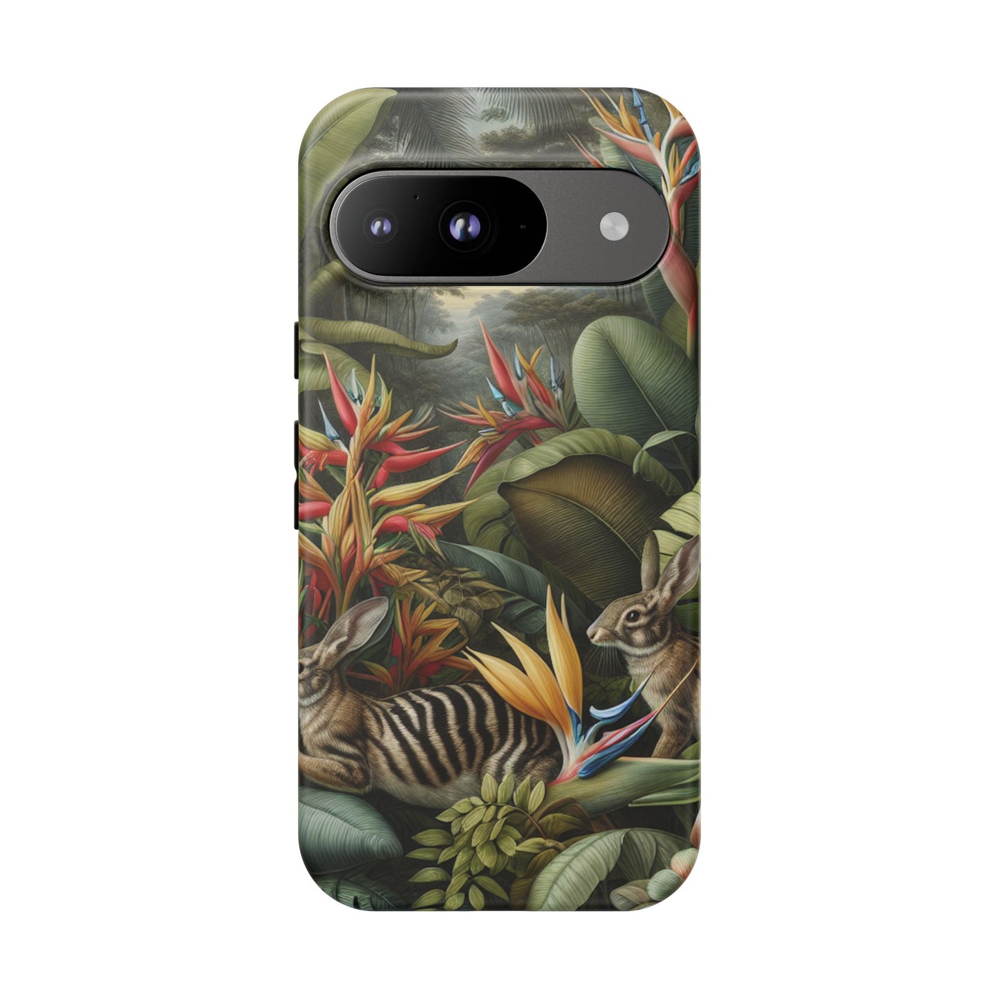 Rainforest Rabbit Outing Phone Case - Tough Cases with Summer Vibe