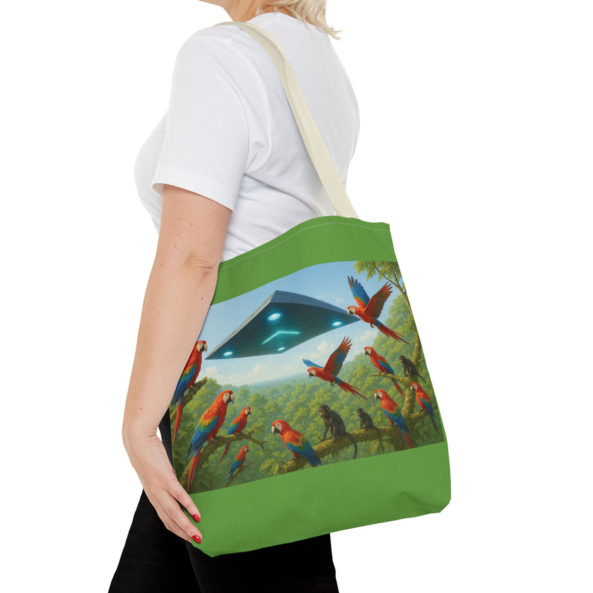 UFO and Macaws Tote Bag - 3 Sizes