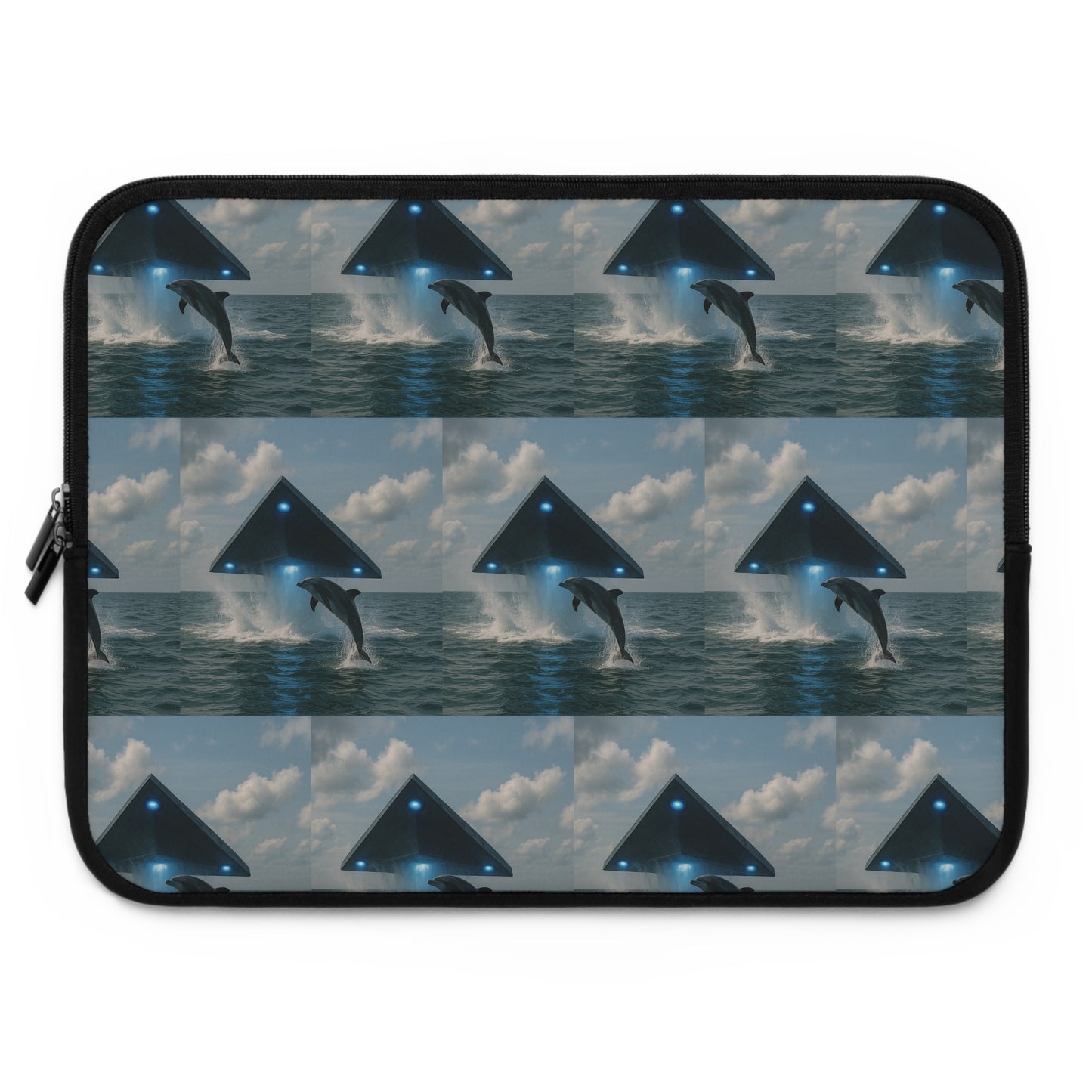 Tropical Laptop Sleeve, 5 Sizes - Perfect for Ocean Lovers / UFO and Dolphin