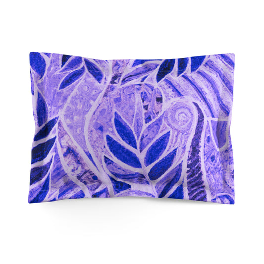 Microfiber Pillow Sham, 2 Sizes | Tropical Vibes for Relaxation / Amazon Whimsy, Lilac