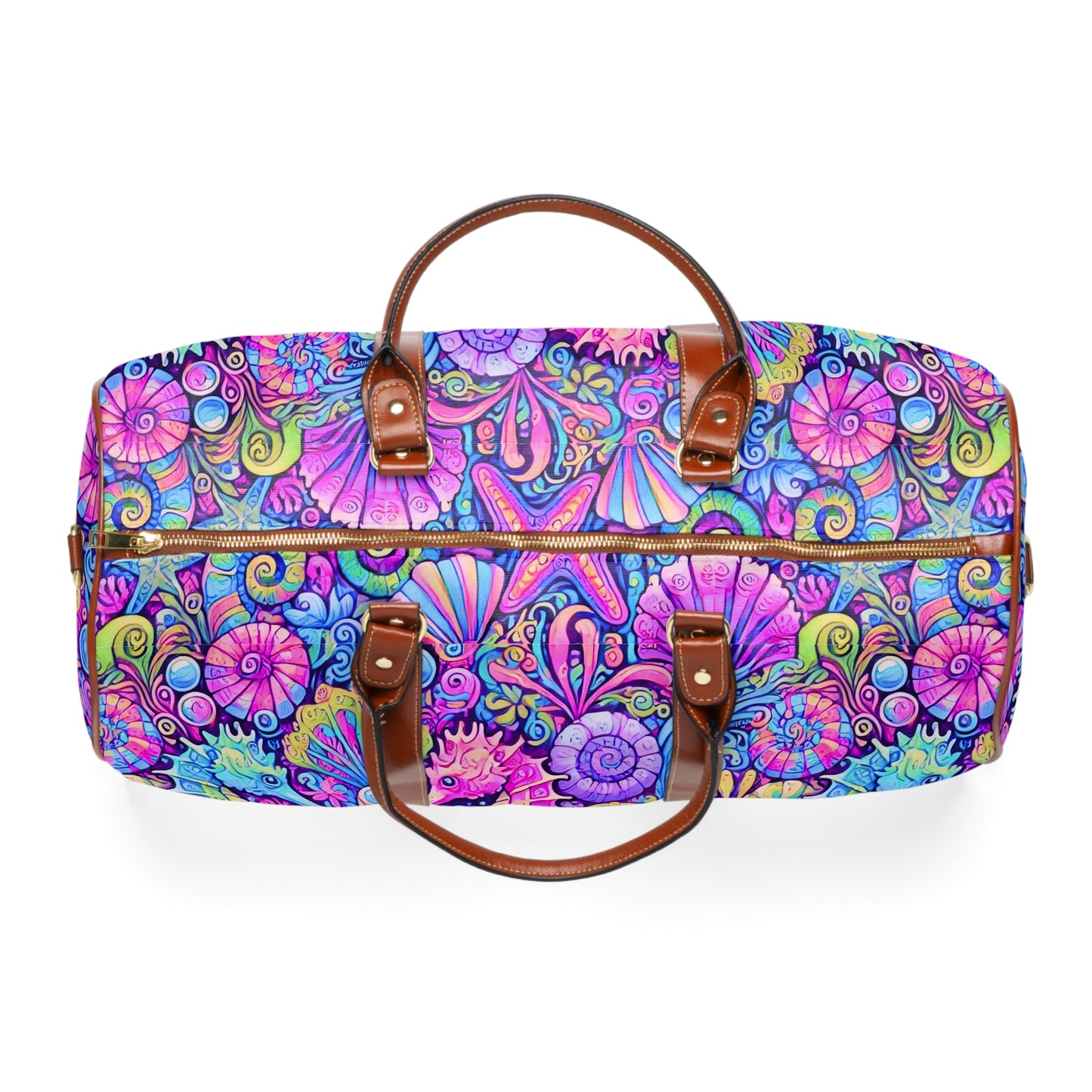 Tropical Waterproof Travel Bag - Perfect for Beach Getaways / Seahorses, Fantasy POP