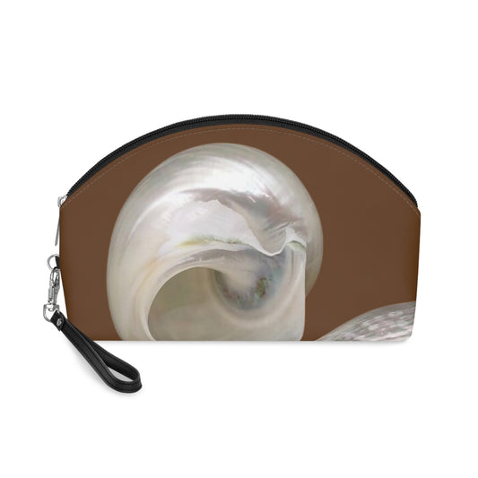 Makeup Bag - White Nautilus Trio, MACRO brown