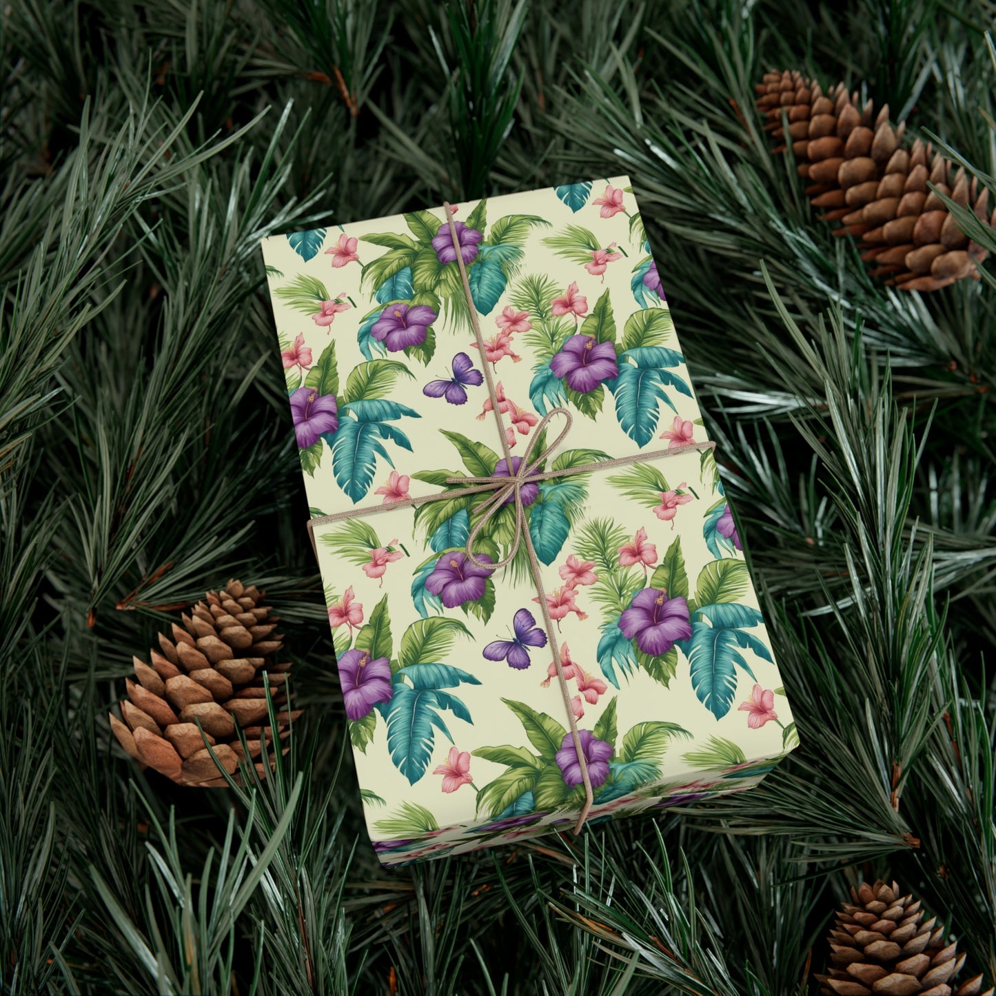 Wrapping Paper - Tropical Gift Wrap for All Occasions / 3 Sizes, 2 Finishes / Mary's Garden Toile