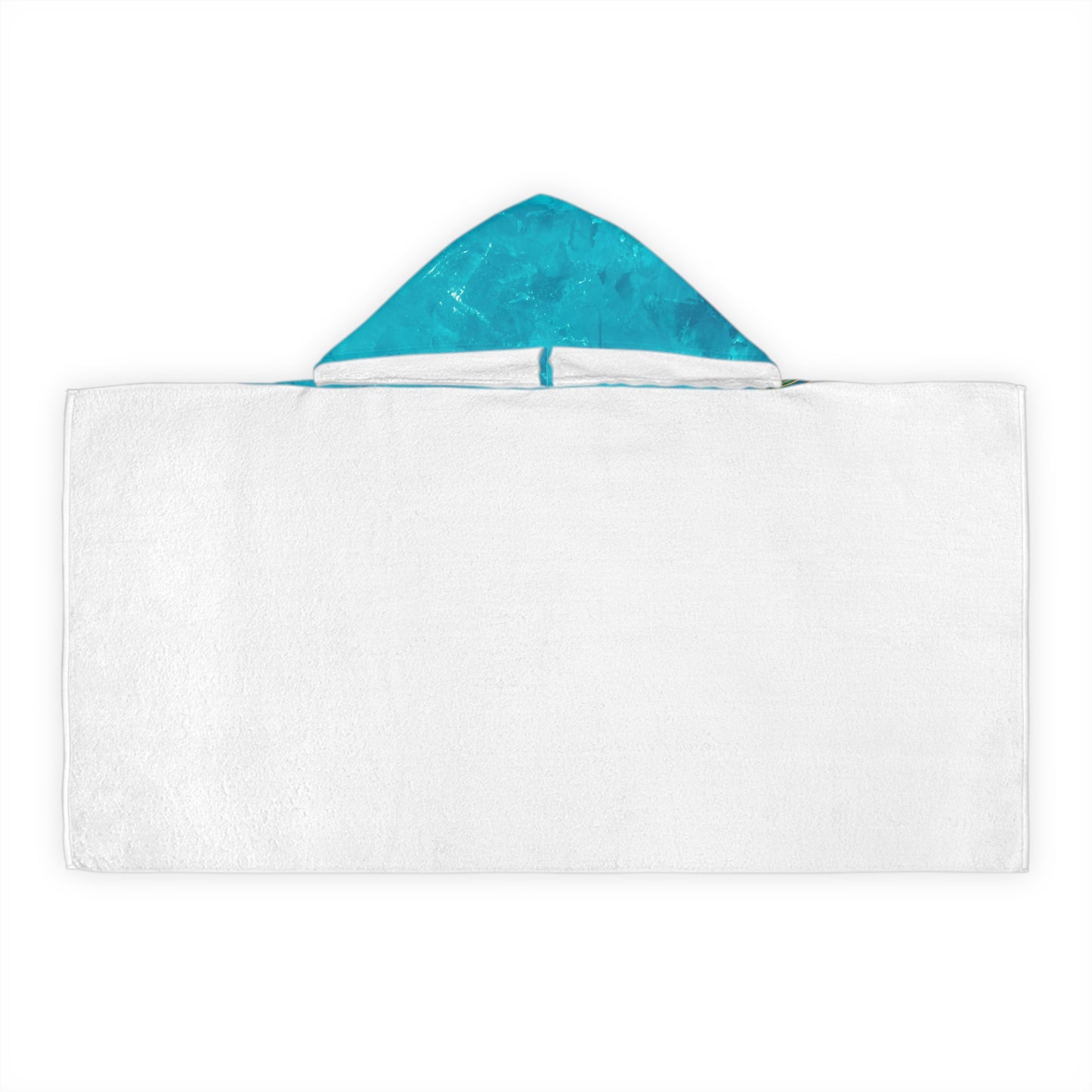 Tropical Kids Hooded Towel - Fun Design for Beach & Bath / Peacock Turquoise Glow