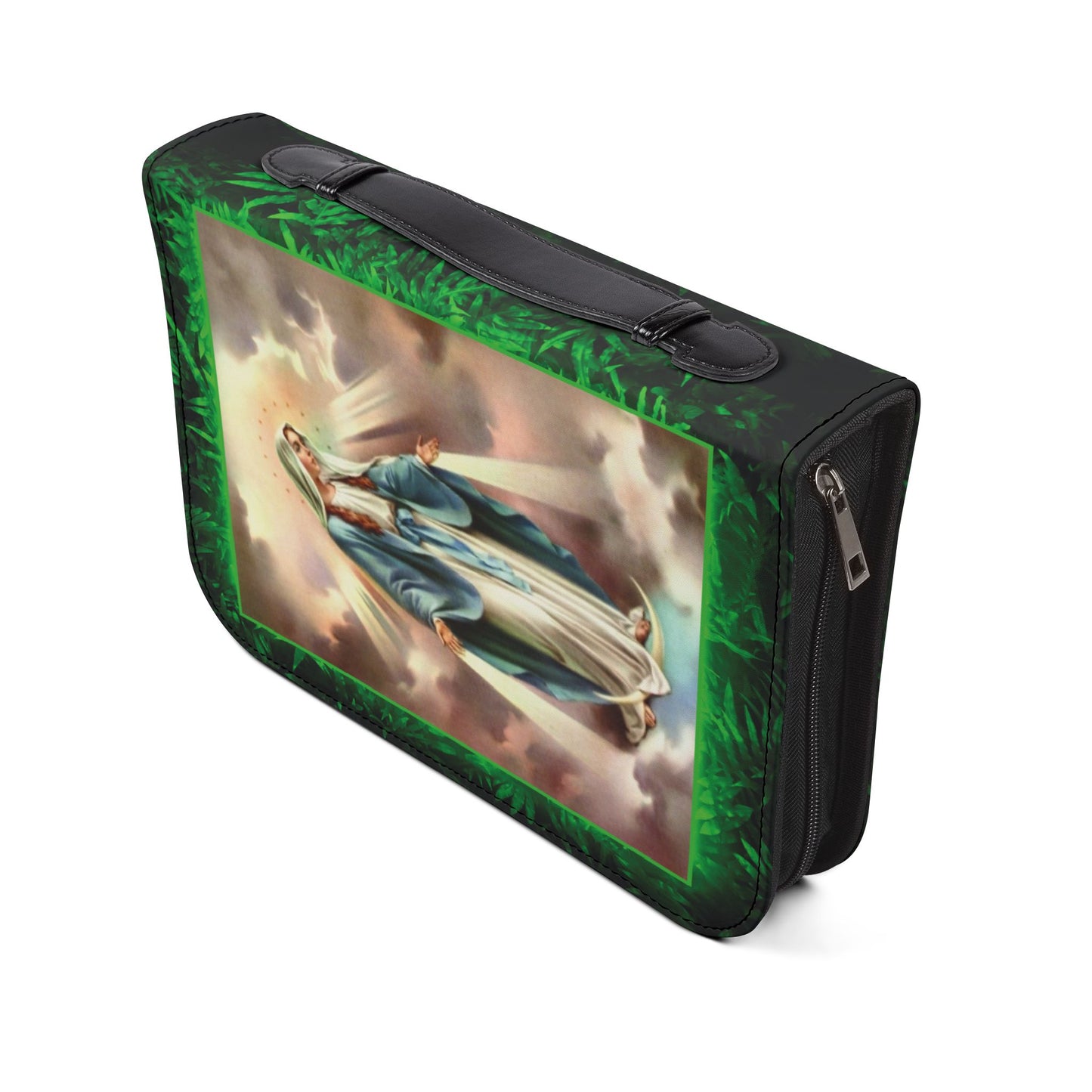 Tropical Glow Bible Cover, Our Lady of Grace / Floral Bible Protector, Christian Church Accessories