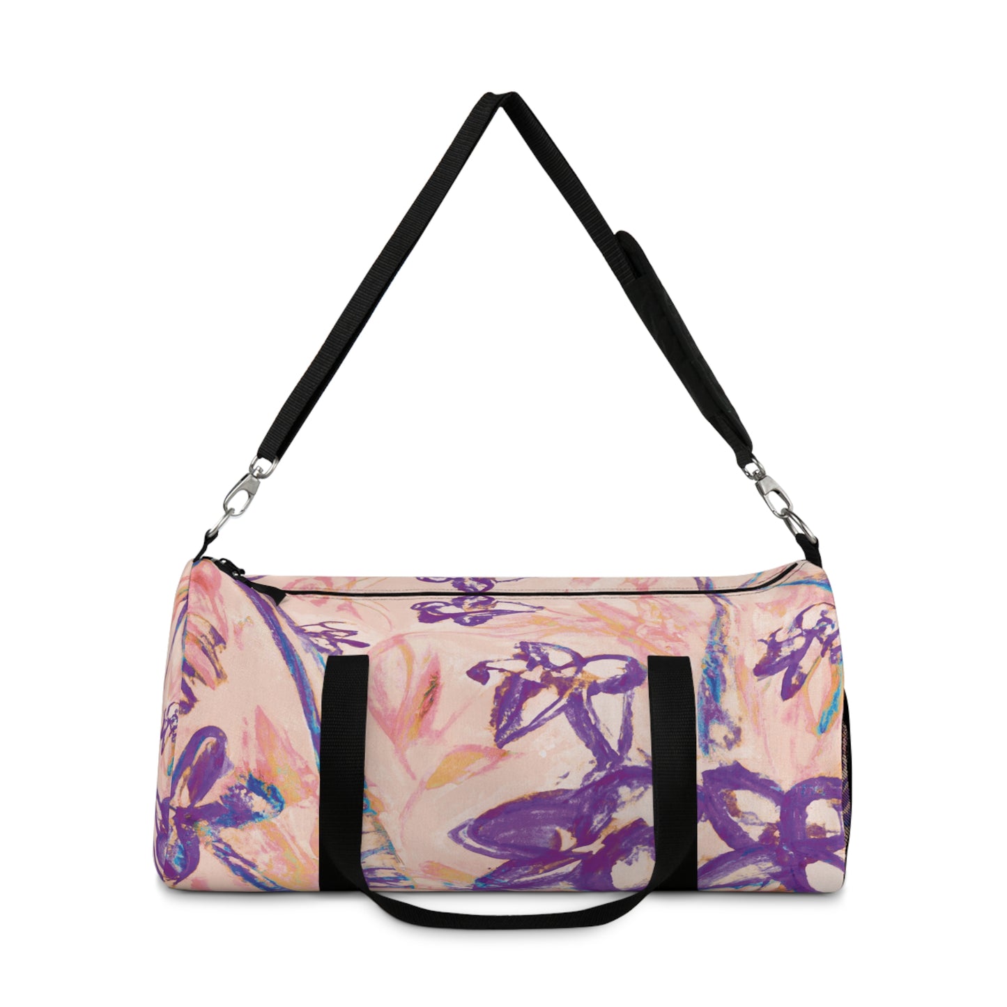 Tropical Rainforest Duffel Bag - Perfect for Travel and Gym / Tropical Doodles, Peach