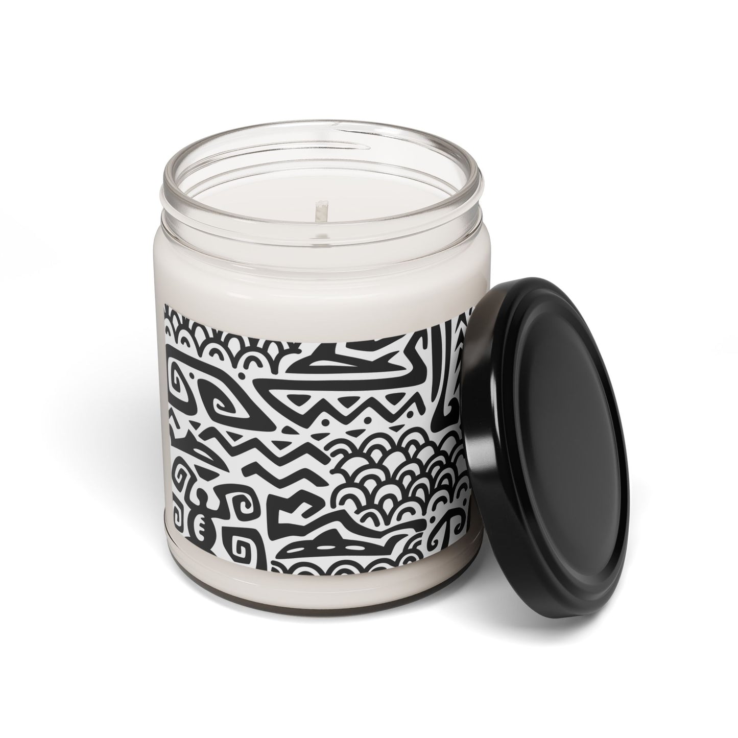 Scented Soy Candle, 9oz, Tiki Aztec Black