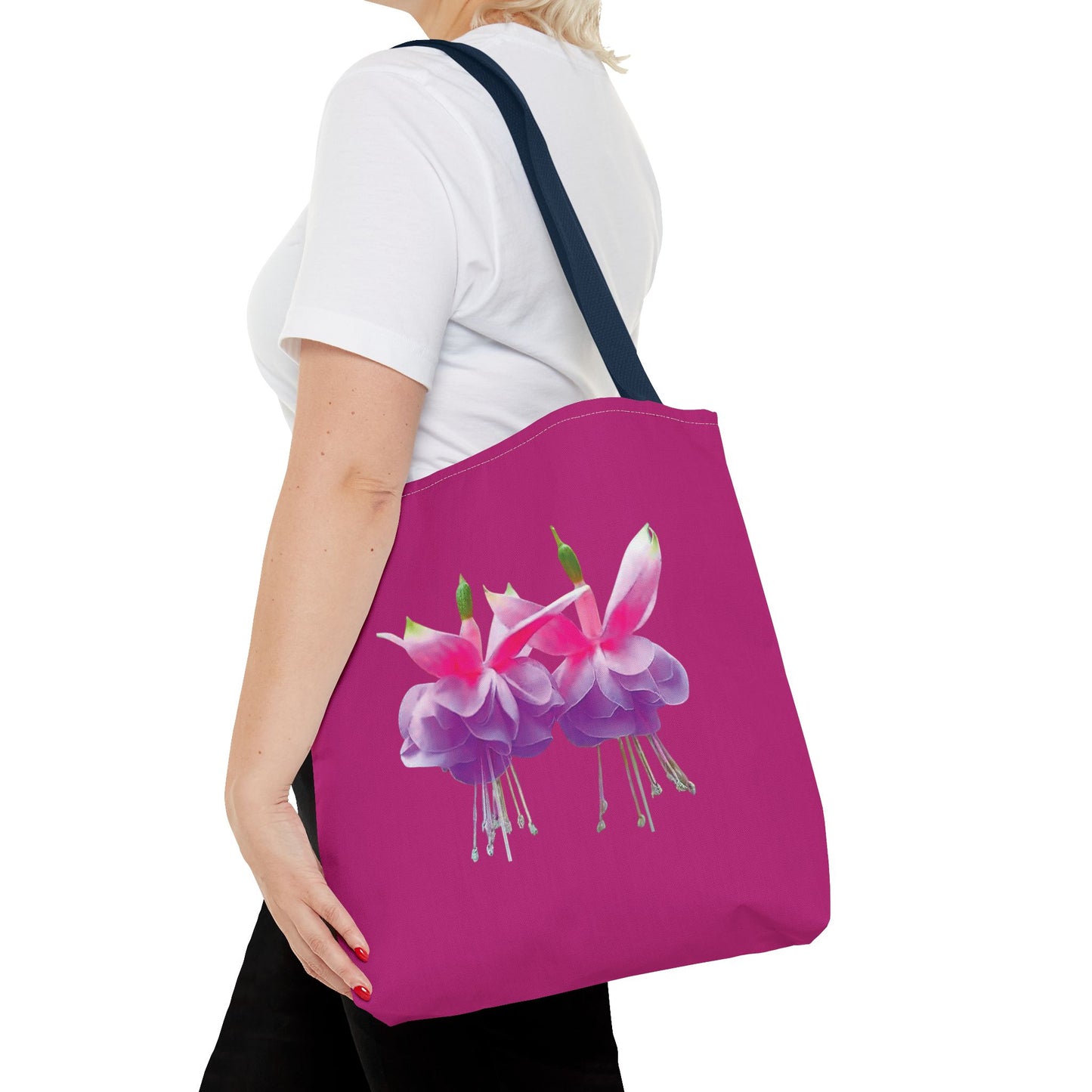 Tropical Real Two Fuchsias/Pink Tote Bag - 3 Sizes