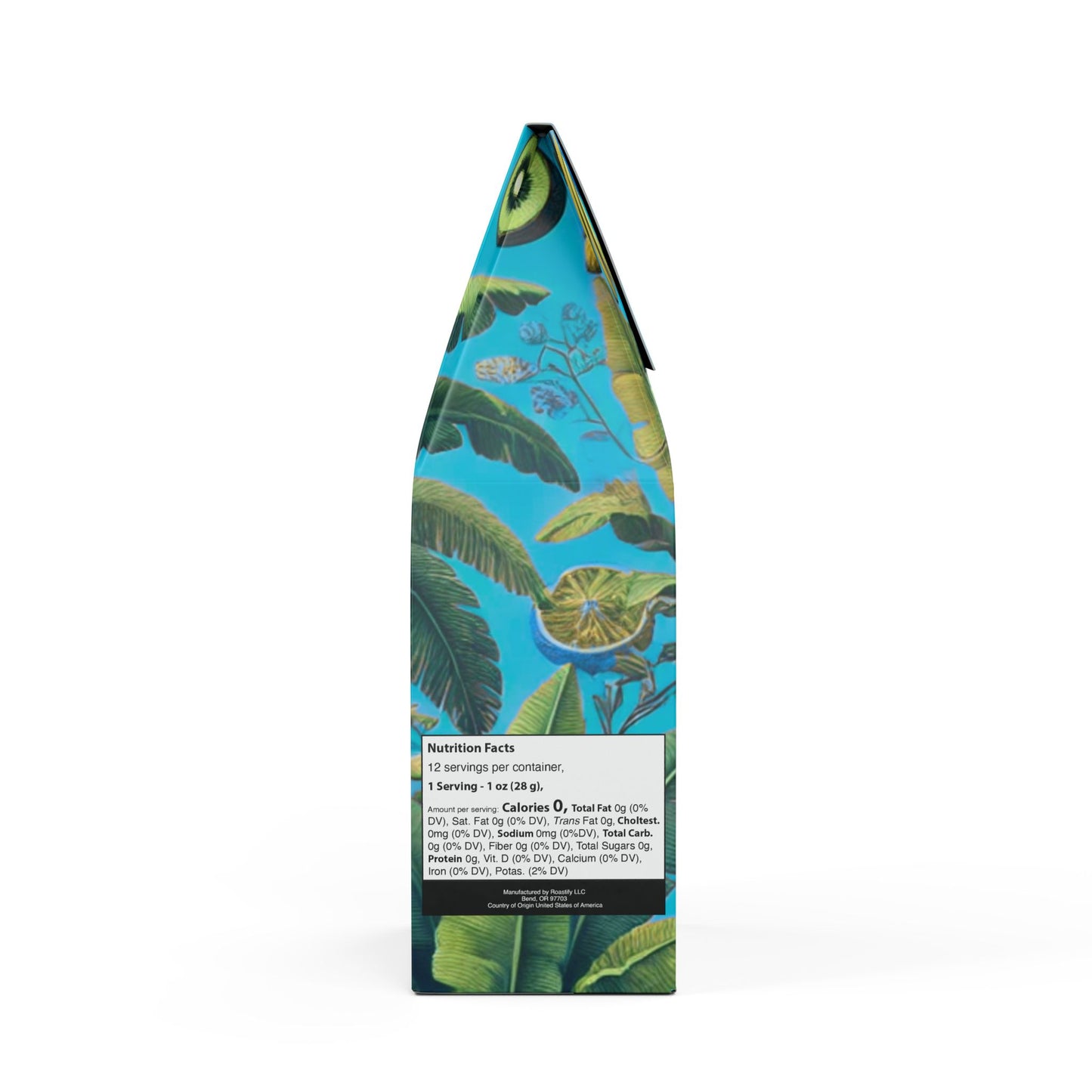 Black Coral Blend™ (Dark French Roast) Specialty Grade Craft Coffee / More Tropical Fruit, Aqua Blue