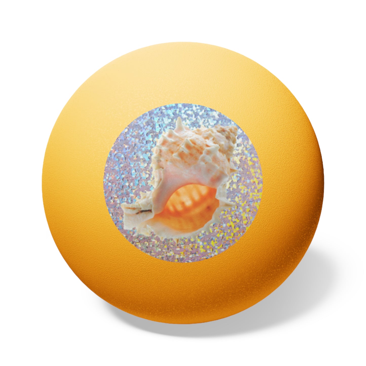 Tropical Paradise Ping Pong Balls - 6 Pack with Disco Conch/Orange